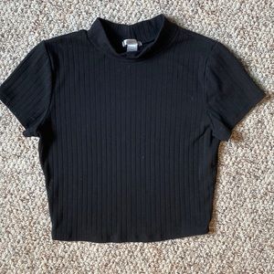 Cropped turtleneck tee
